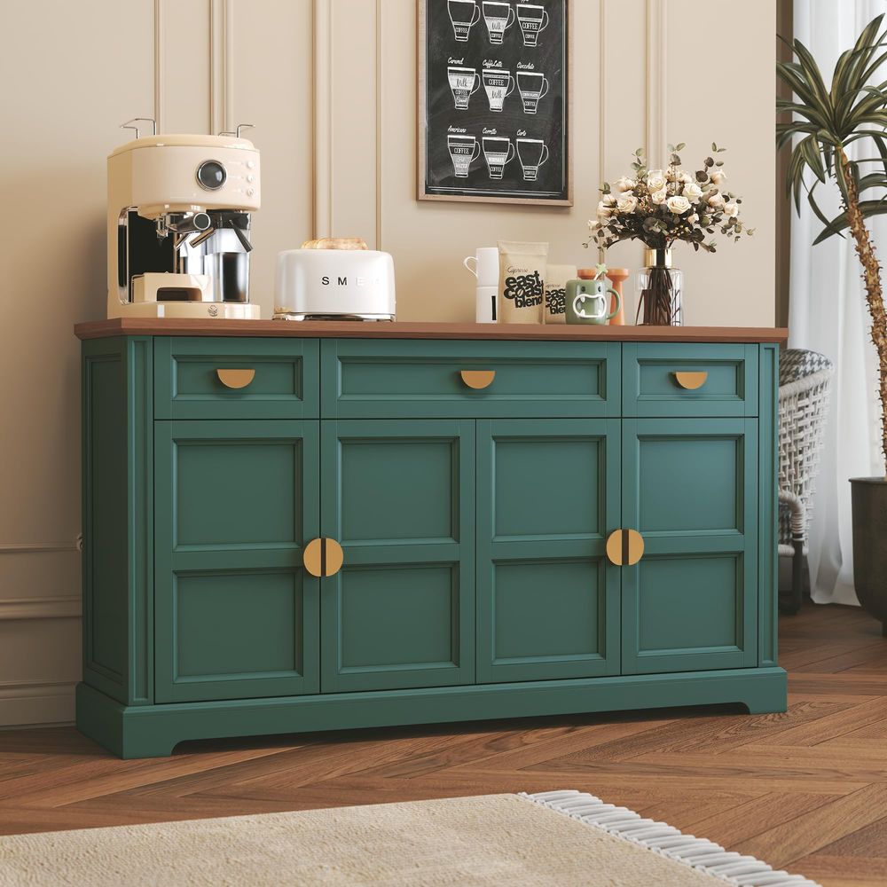 Coffee&Tea House Menu - 60 Large Buffet Sideboard Cabinet with