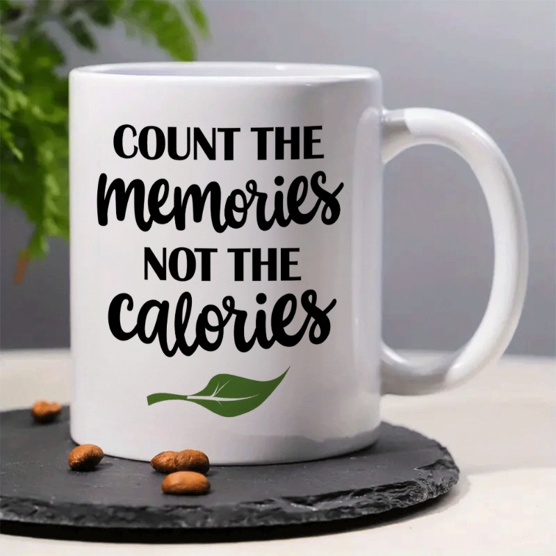 Coffee Tea Weight Loss - 1 Large 11oz White Ceramic Coffee