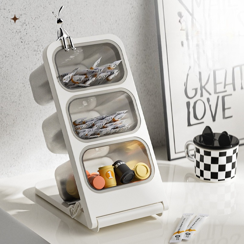 Coffee Tea Drawer Organizer - 3 Tier Tea Bag Organizer Plastic