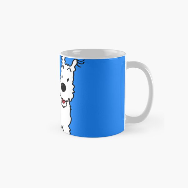 Coffee Tea Picture - Snowy Dog Tin Tin Sticker Classic