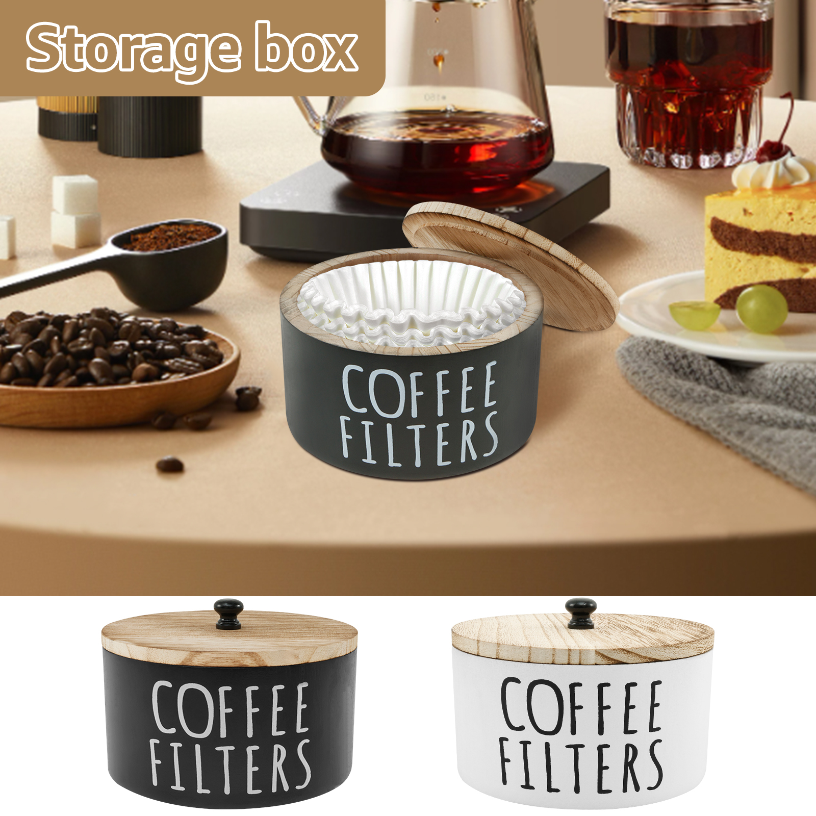 Coffee Filter Holder with Lid  - Coffee Tea Drawer Organizer 评论和价格