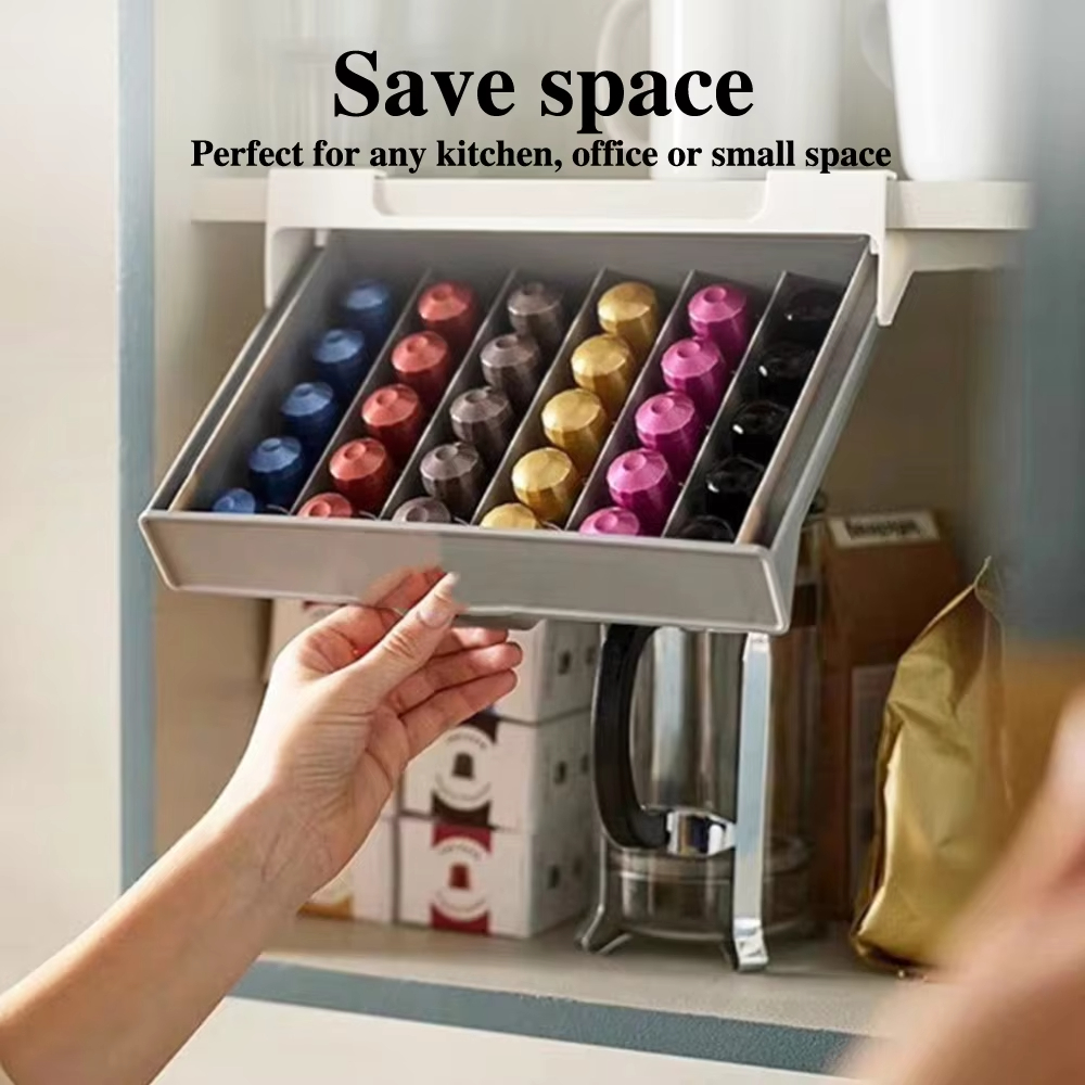 Space-Saving Coffee Capsule &  - Coffee Tea Drawer Organizer 评论和价格