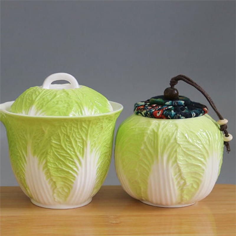 AA81- Tea Jar Storage Canister - Coffee Tea In Chinese 评论和价格