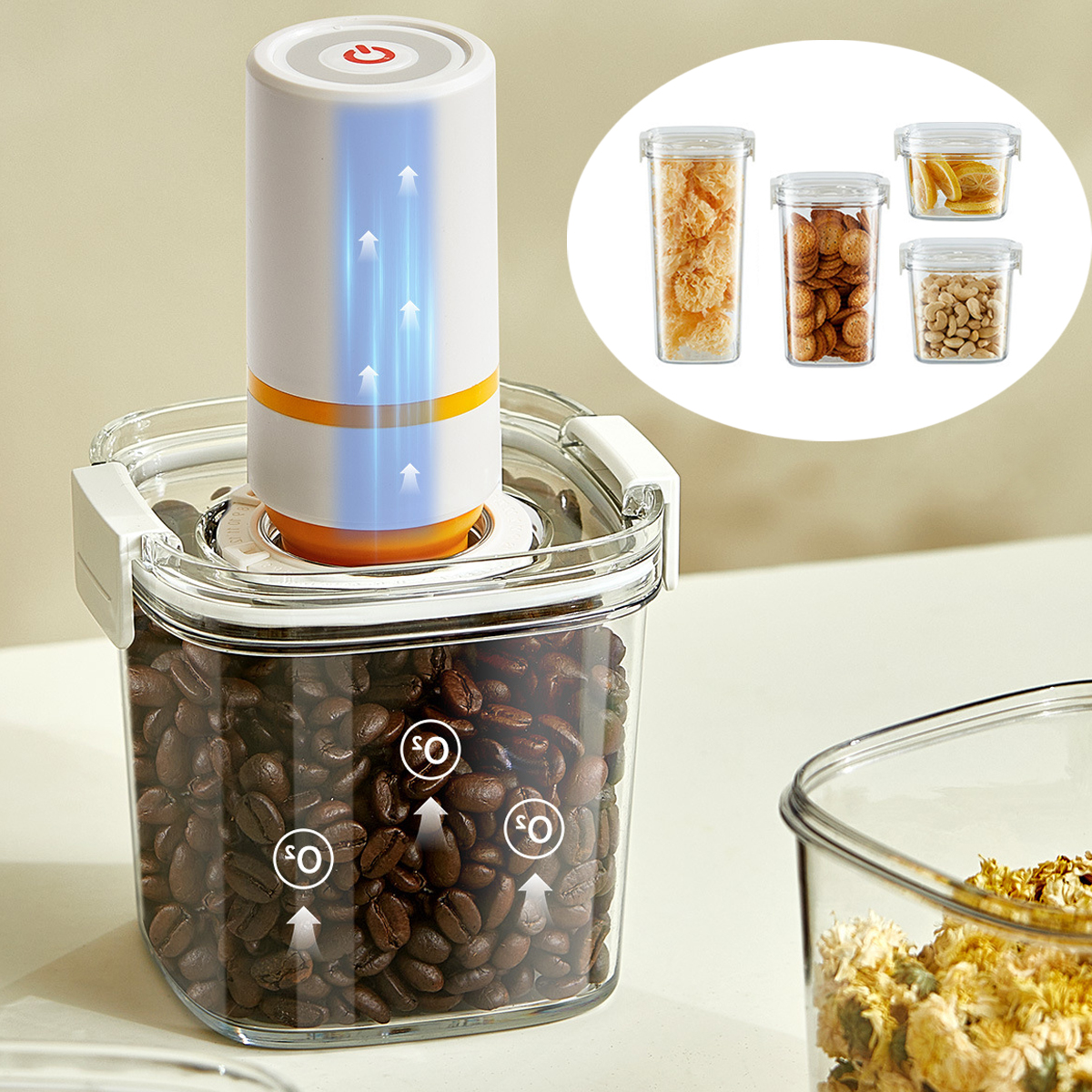 Vacuum Sealed Tank Coffee Bean - Coffee Tea Drawer Organizer 评论和价格