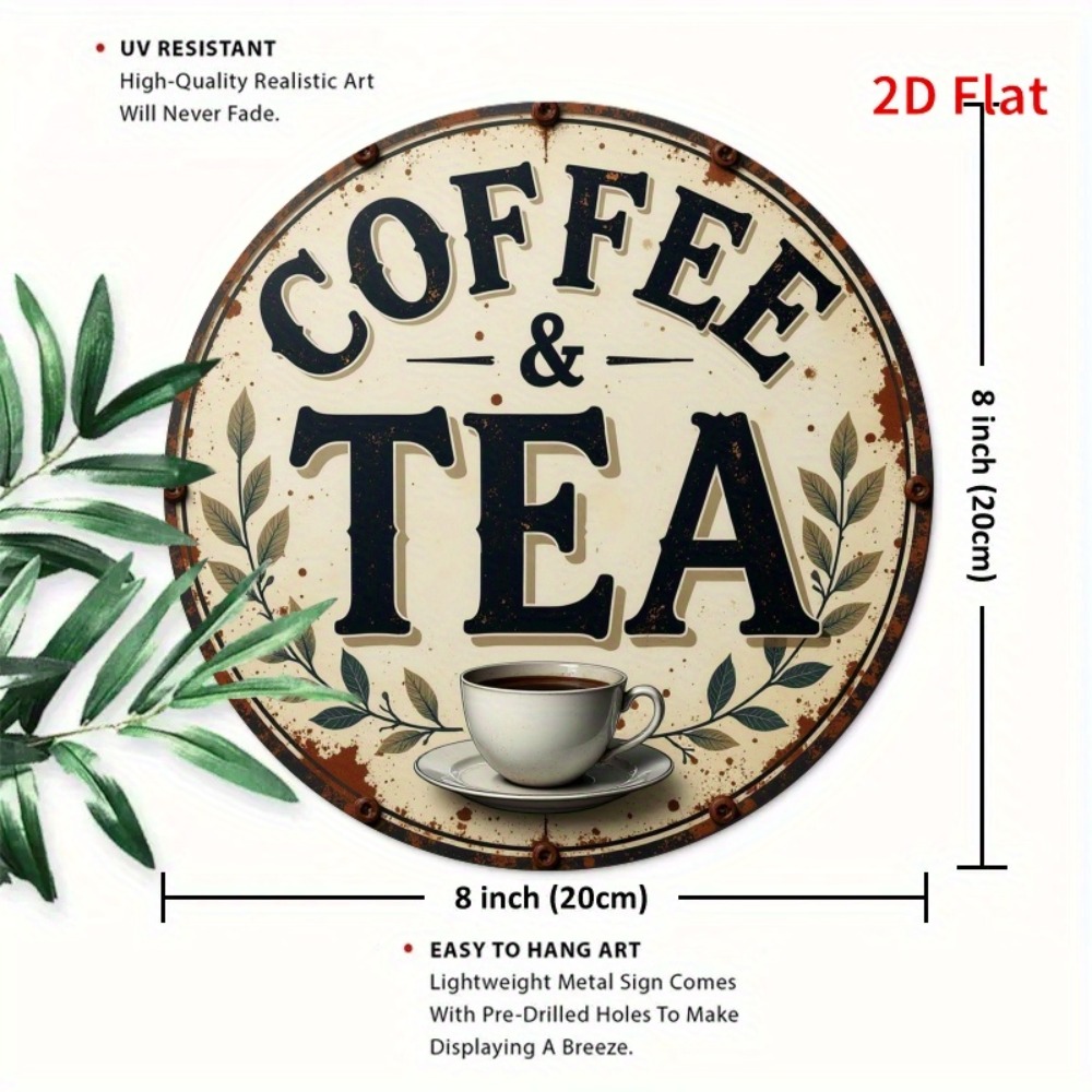Vintage Metal Coffee Tea Sign  - Coffee Tea Gardens 评论和价格