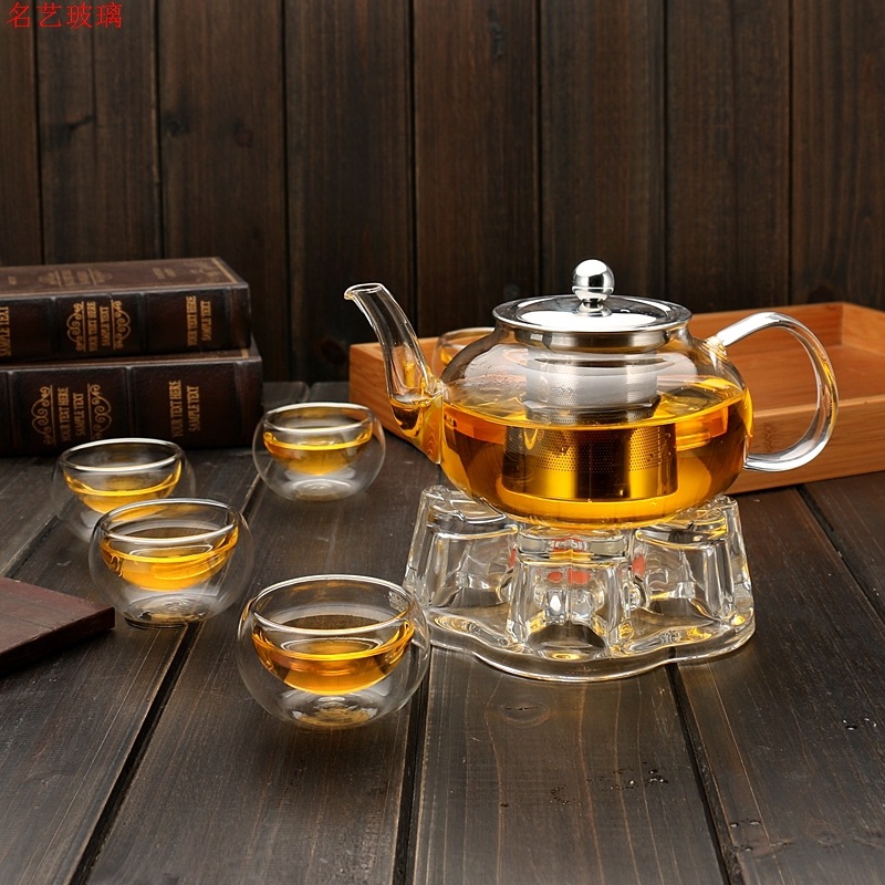 600/800ml Heat Resistant Glass - Coffee Tea Jar Set 评论和价格