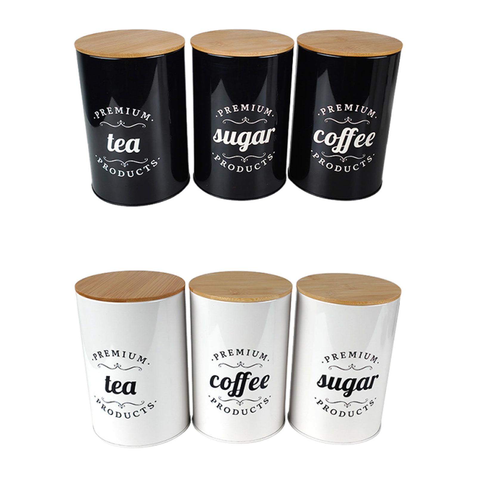 Tinplate Coffee Tea Sugar Stor - Coffee Tea Jar Set 评论和价格