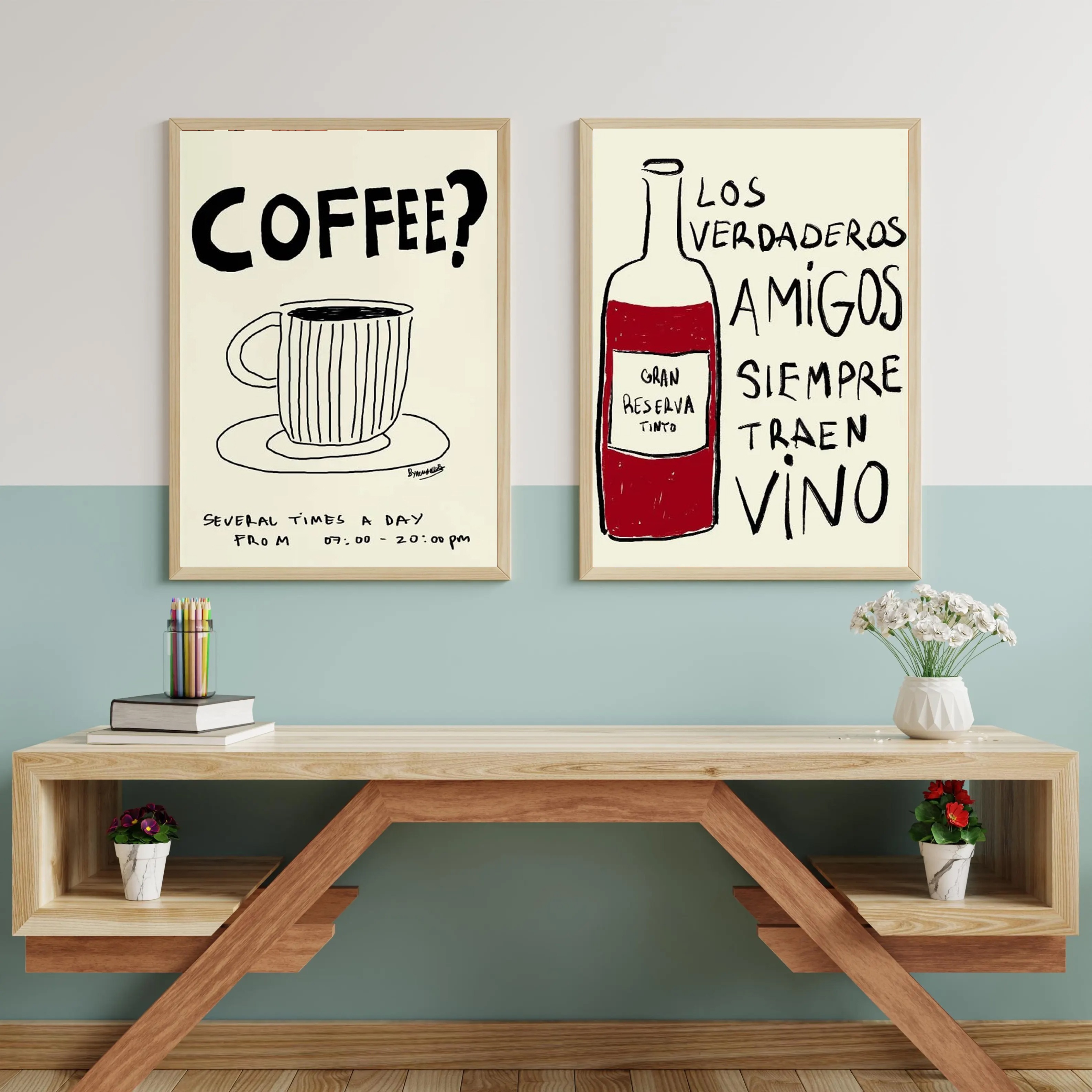 Colorful Drawings Abstract Art - Coffee Tea Drawing 评论和价格