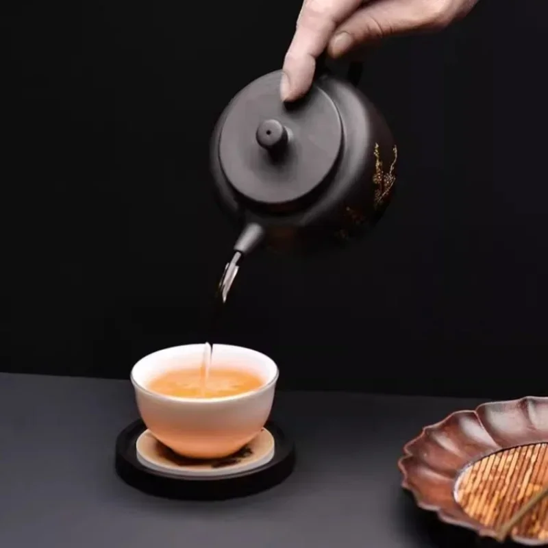 Round Wood Cup Mat Heat Resist - Coffee Tea In Chinese 评论和价格