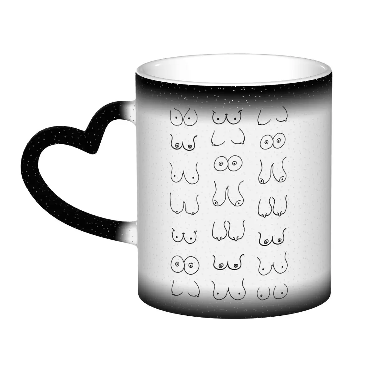 Black And White Tits Drawing M - Coffee Tea Drawing 评论和价格