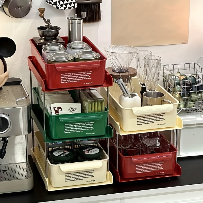 2/3Layer Tea Bag Storage Box O - Coffee Tea Drawer Organizer 评论和价格