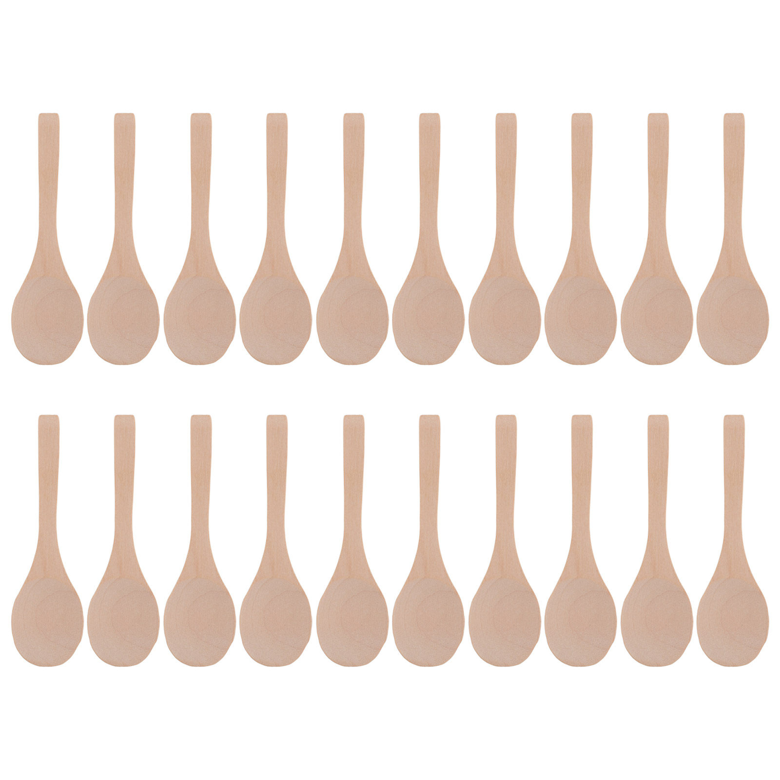 20Pcs Unpainted Wood Mini Spoo - Tea Coffee Utensils 评论和价格