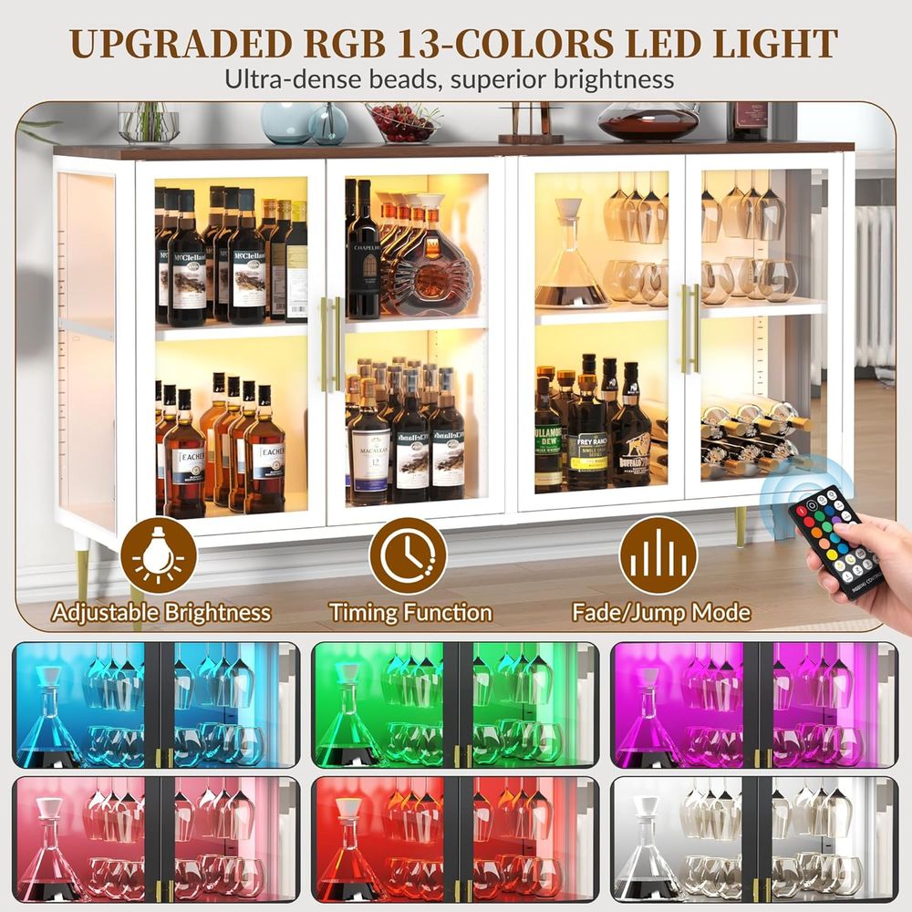 LED-Illuminated Glass Sideboar - Coffee&Tea House Menu 评论和价格