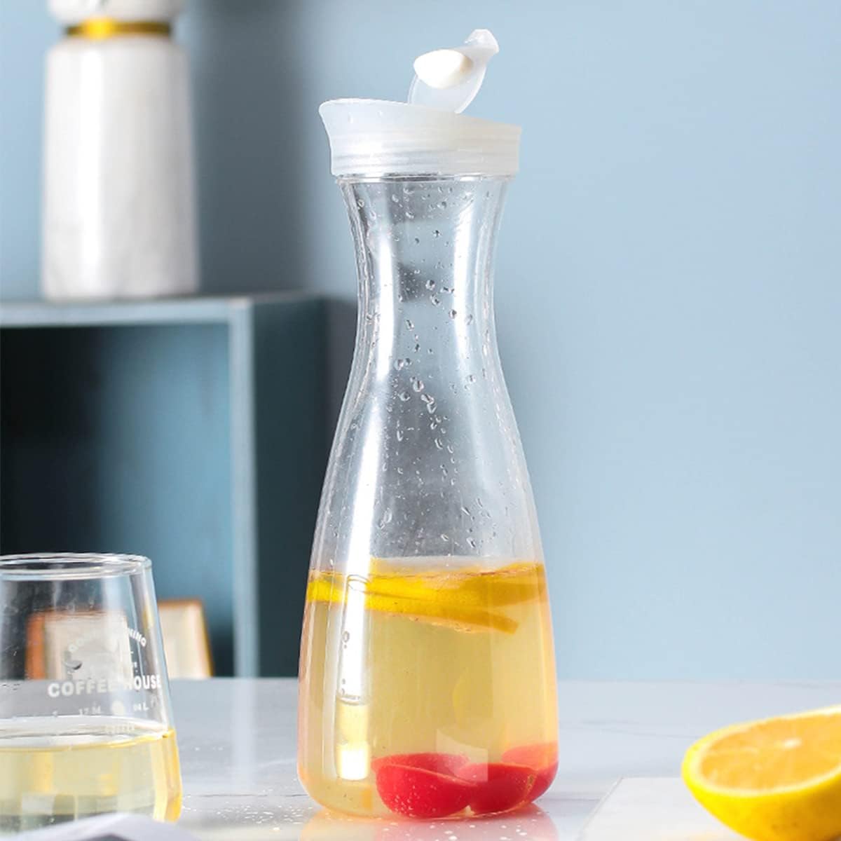 1pcsPitchers With Lid,Clear Pl - Coffee Tea Jar Set 评论和价格