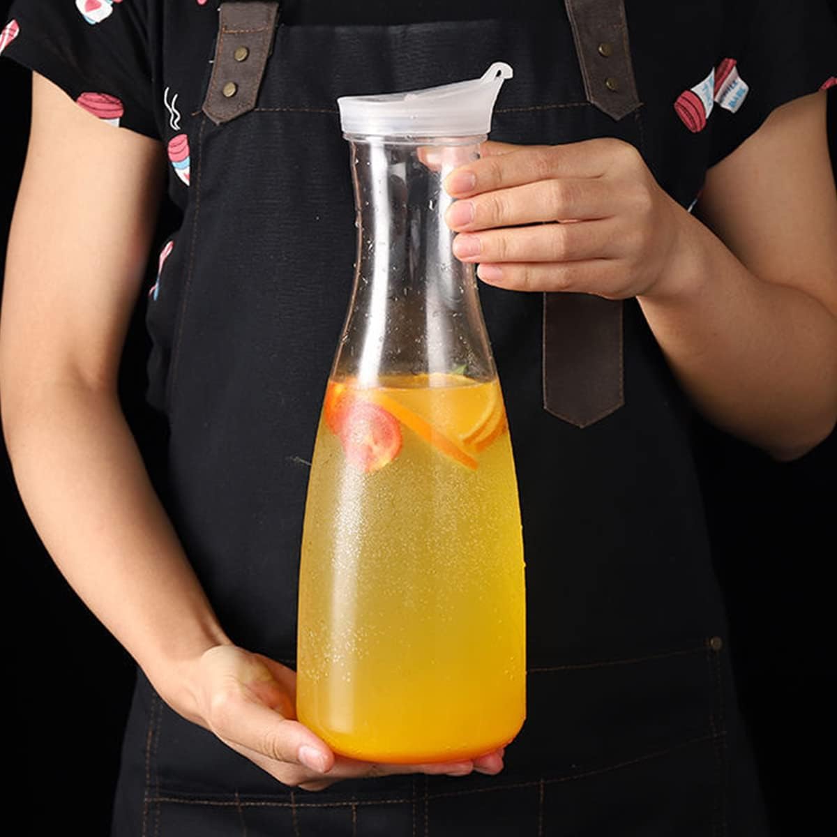 1pcsPitchers With Lid,Clear Pl - Coffee Tea Jar Set 评论和价格