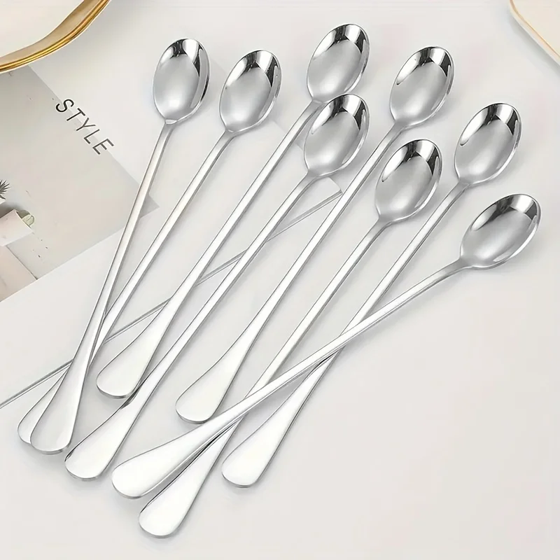 Stainless Steel 1/10pcs Long H - Tea Coffee Utensils 评论和价格