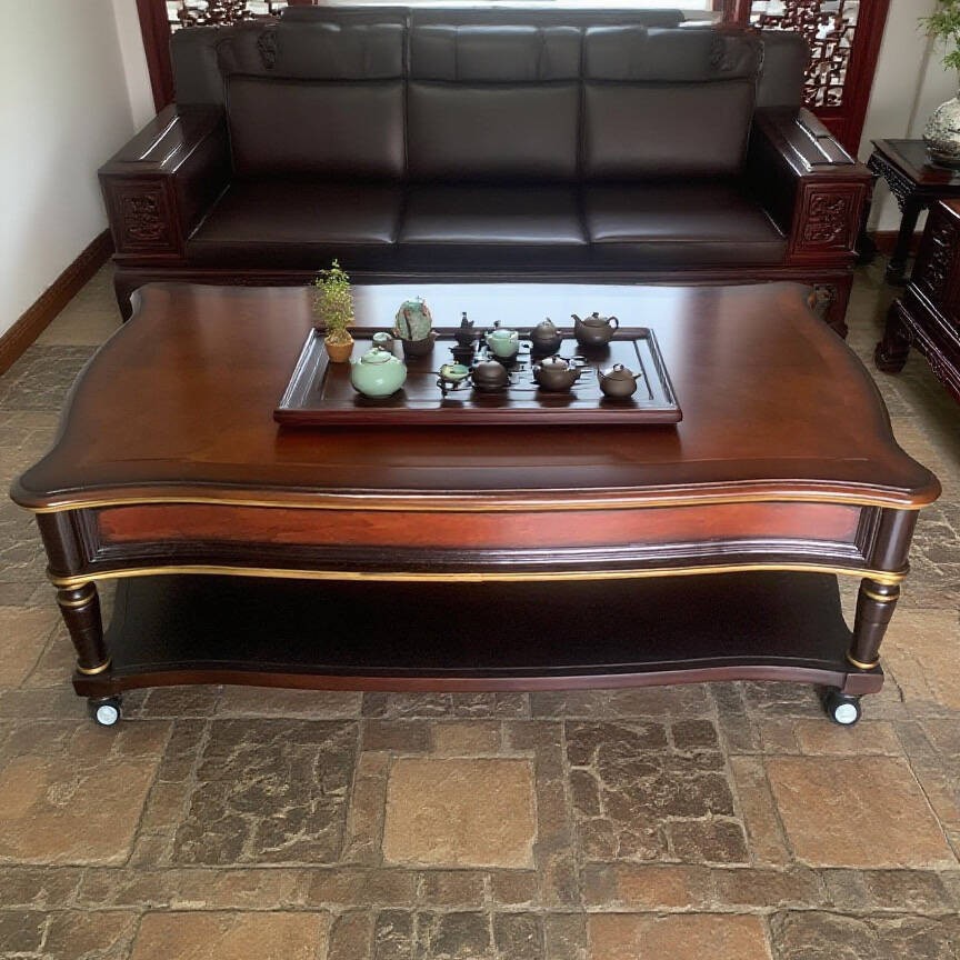 solid wood retro coffee table  - Coffee Tea Drawing 评论和价格