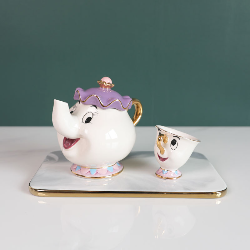 Hot Teapot Cartoon Beauty And  - Coffee Tea Jar Set 评论和价格