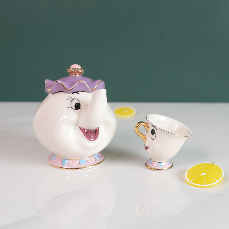 Hot Teapot Cartoon Beauty And  - Coffee Tea Jar Set 评论和价格