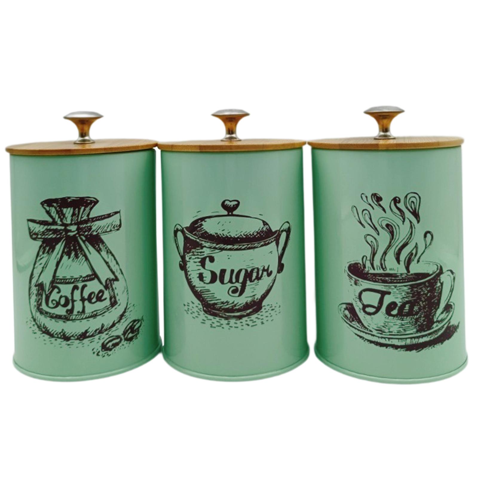 3Pcs Sealed Coffee Canister Se - Coffee Tea Jar Set 评论和价格