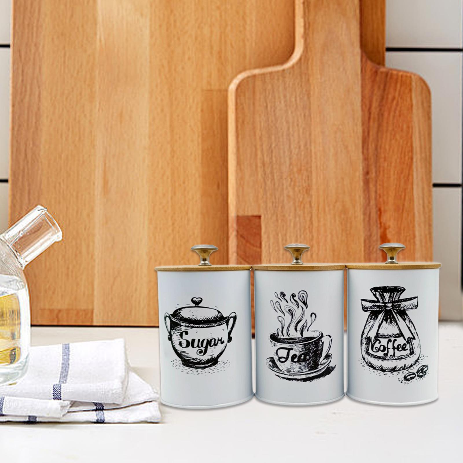 3Pcs Sealed Coffee Canister Se - Coffee Tea Jar Set 评论和价格