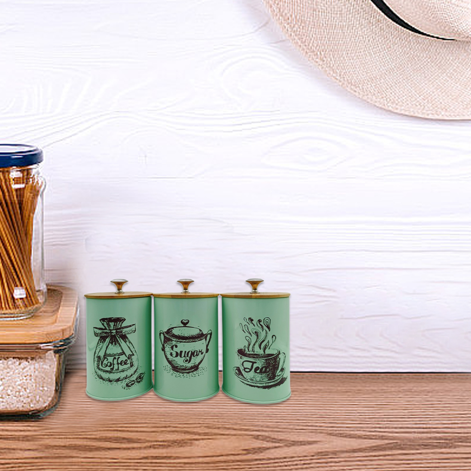 3Pcs Sealed Coffee Canister Se - Coffee Tea Jar Set 评论和价格