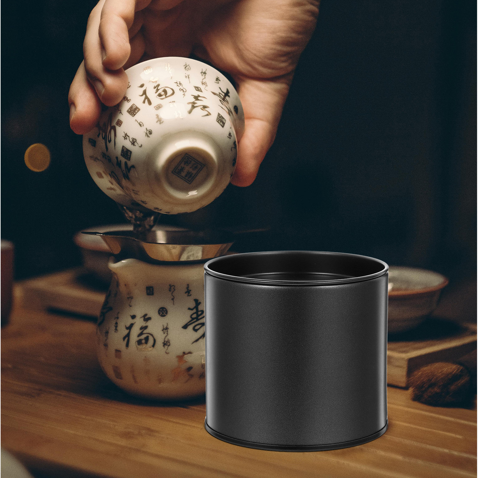 Small Tinplate Tea Jar with Ai - Coffee Tea Jar Set 评论和价格