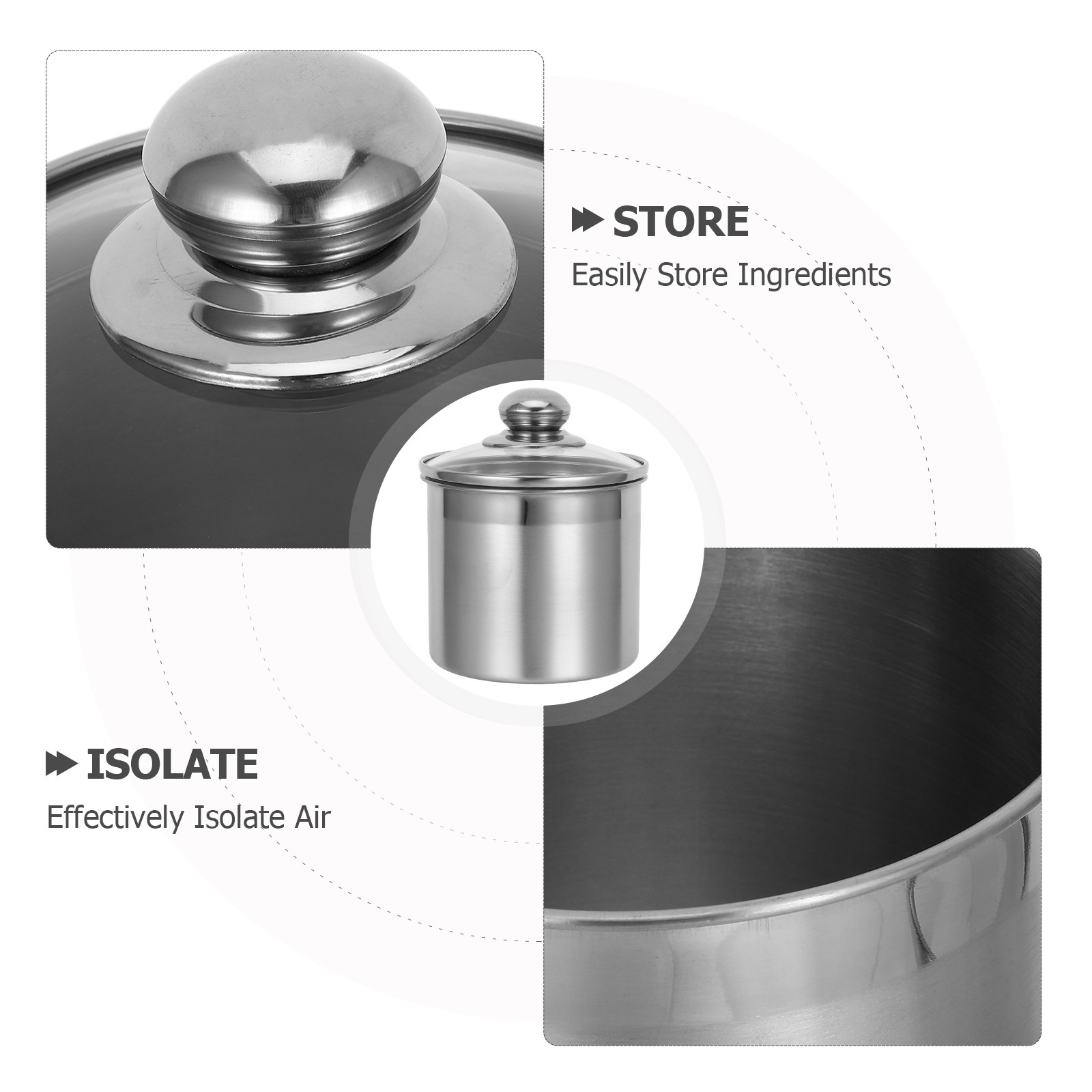 Stainless Steel Kitchen Canist - Coffee Tea Jar Set 评论和价格