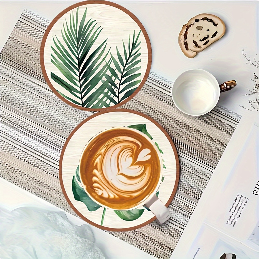 2D Flat 5pcs Tropical Plant gr - Coffee Tea And Leaf 评论和价格
