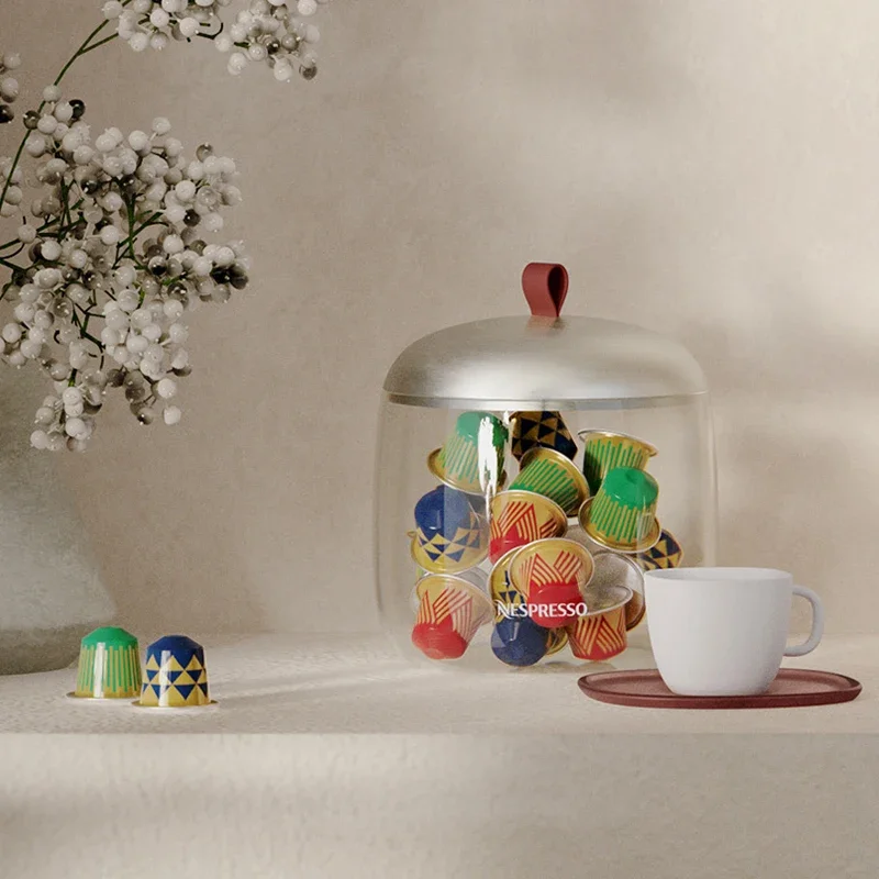 Elegant Glass Storage Jar Smal - Coffee Tea Drawer Organizer 评论和价格