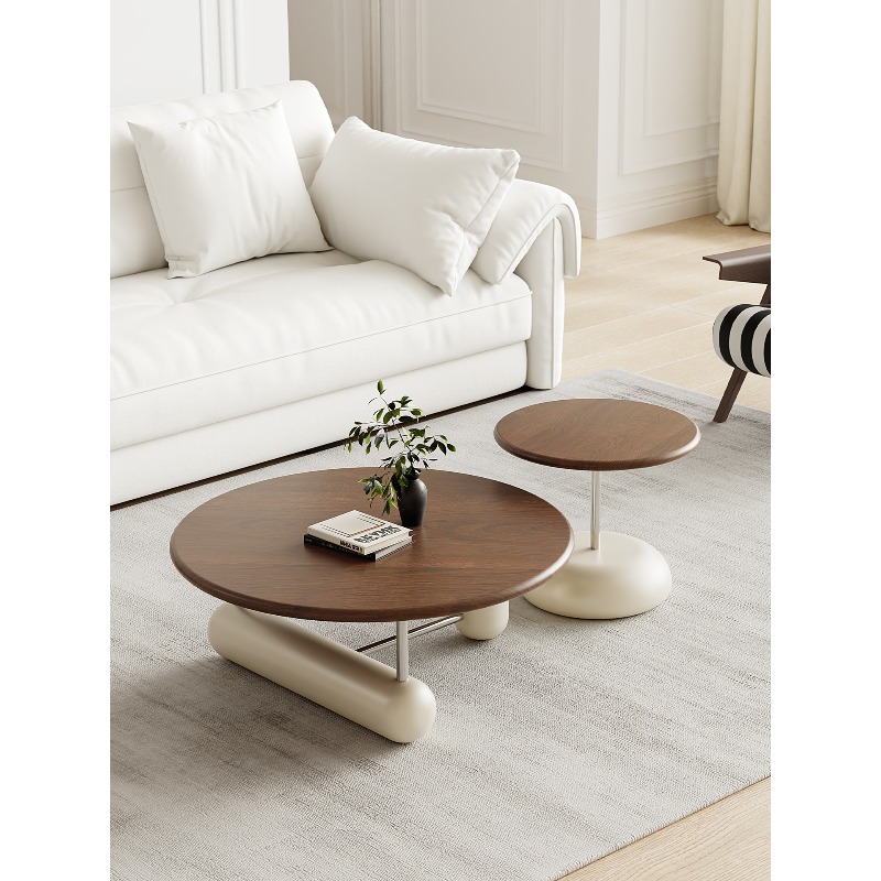 Round solid wood coffee table  - Young Tea Coffee 评论和价格