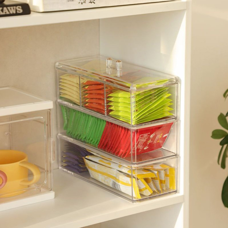 [E] Tea Bag Storage Box Drawer - Coffee Tea Drawer Organizer 评论和价格