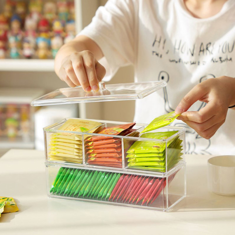 [E] Tea Bag Storage Box Drawer - Coffee Tea Drawer Organizer 评论和价格