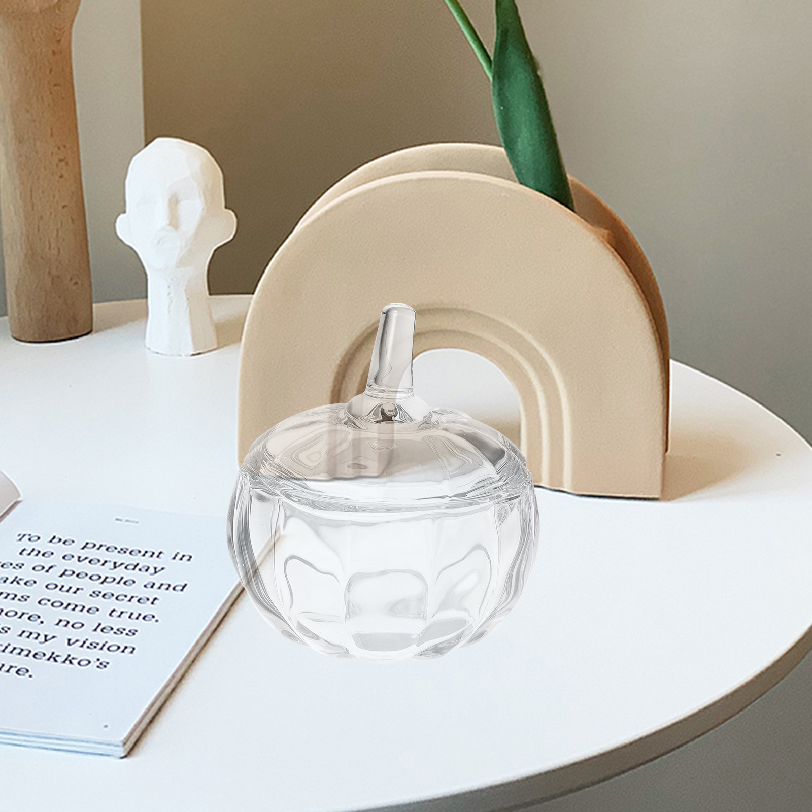 Pumpkin Shape Transparent Glas - Coffee Tea Jar Set 评论和价格