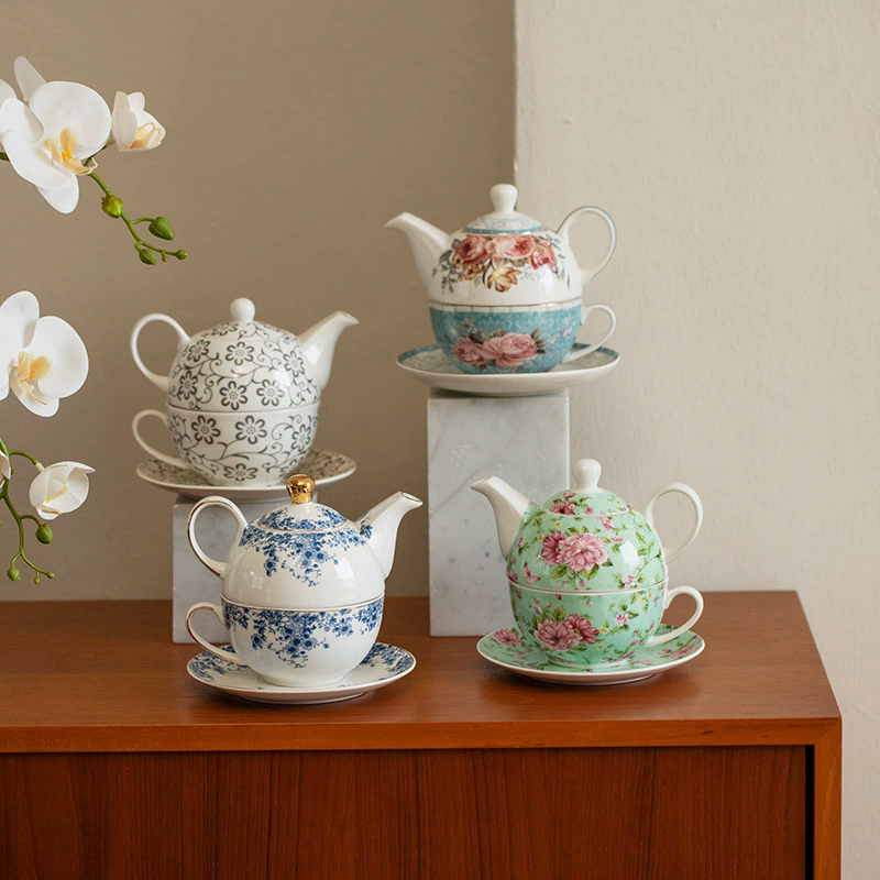 Flower Teapots,Coffee Pot,Moth - Coffee Tea Jar Set 评论和价格