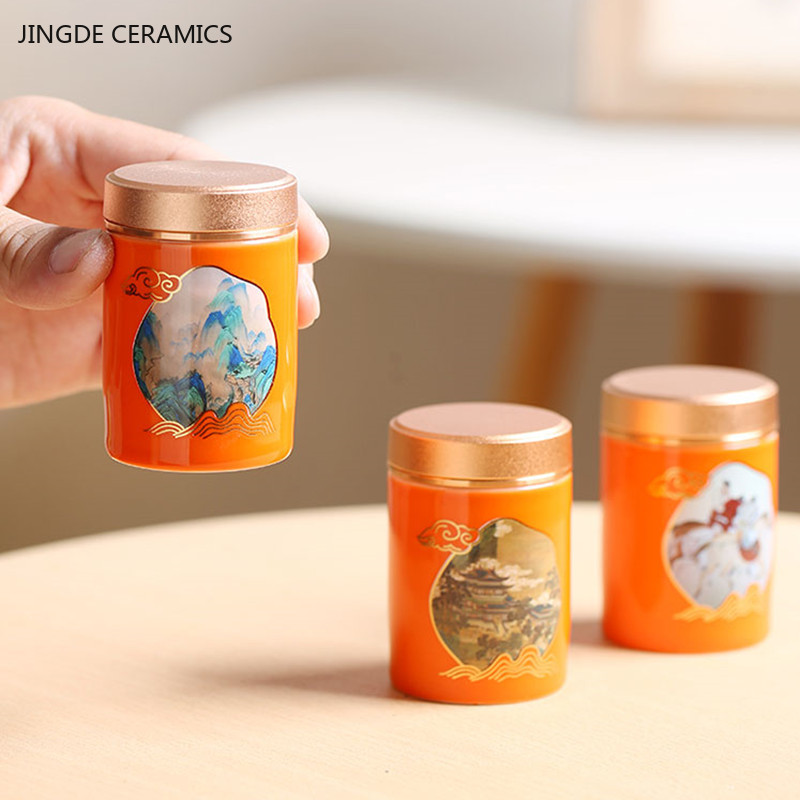 1pc Chinese Portable Travel Te - Coffee Tea Jar Set 评论和价格