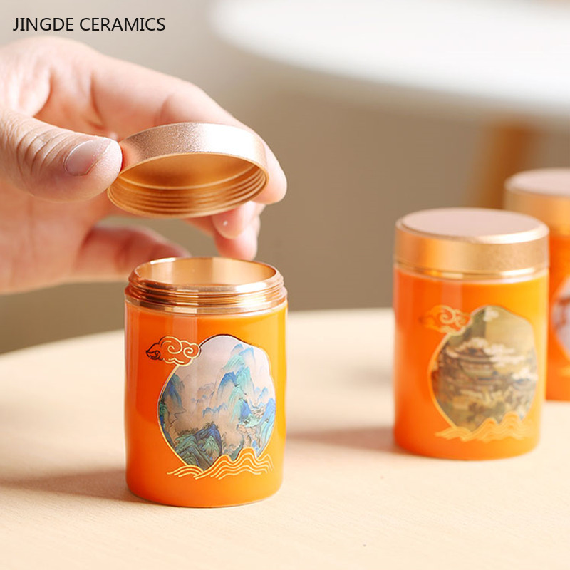 1pc Chinese Portable Travel Te - Coffee Tea Jar Set 评论和价格