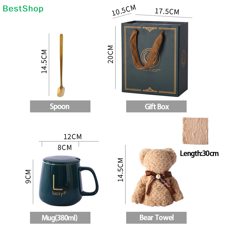 ♥400ml Ceramic Mug Gift Set –  - Coffee Tea Drawer Organizer 评论和价格
