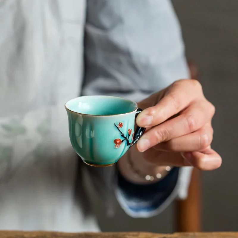 Chinese Handmade Plum Pattern  - Coffee Tea In Chinese 评论和价格