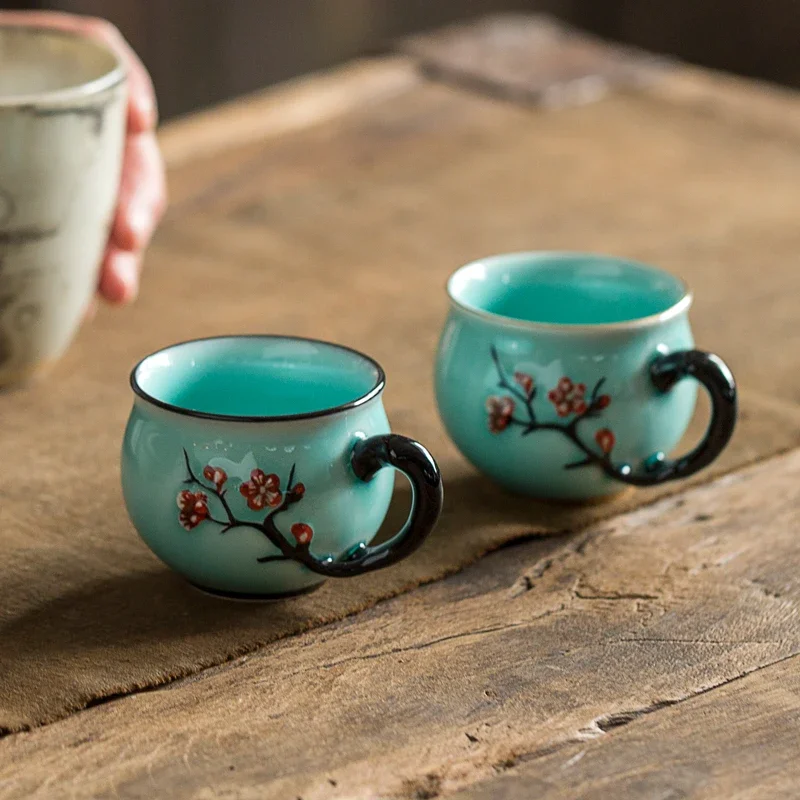Chinese Handmade Plum Pattern  - Coffee Tea In Chinese 评论和价格