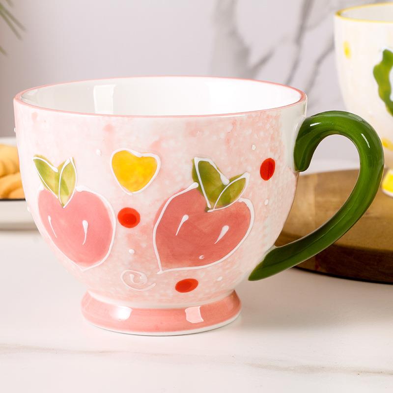 Ceramic Coffee Cup Women's Ear - Coffee Tea Drawing 评论和价格