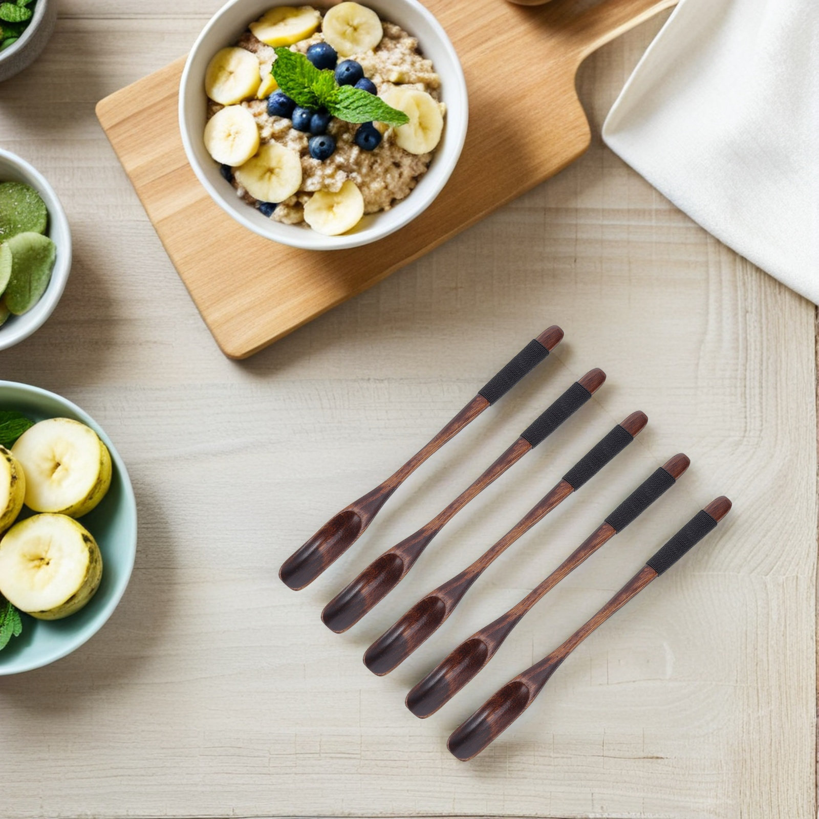 5pcs Wooden Stirring Spoon 8