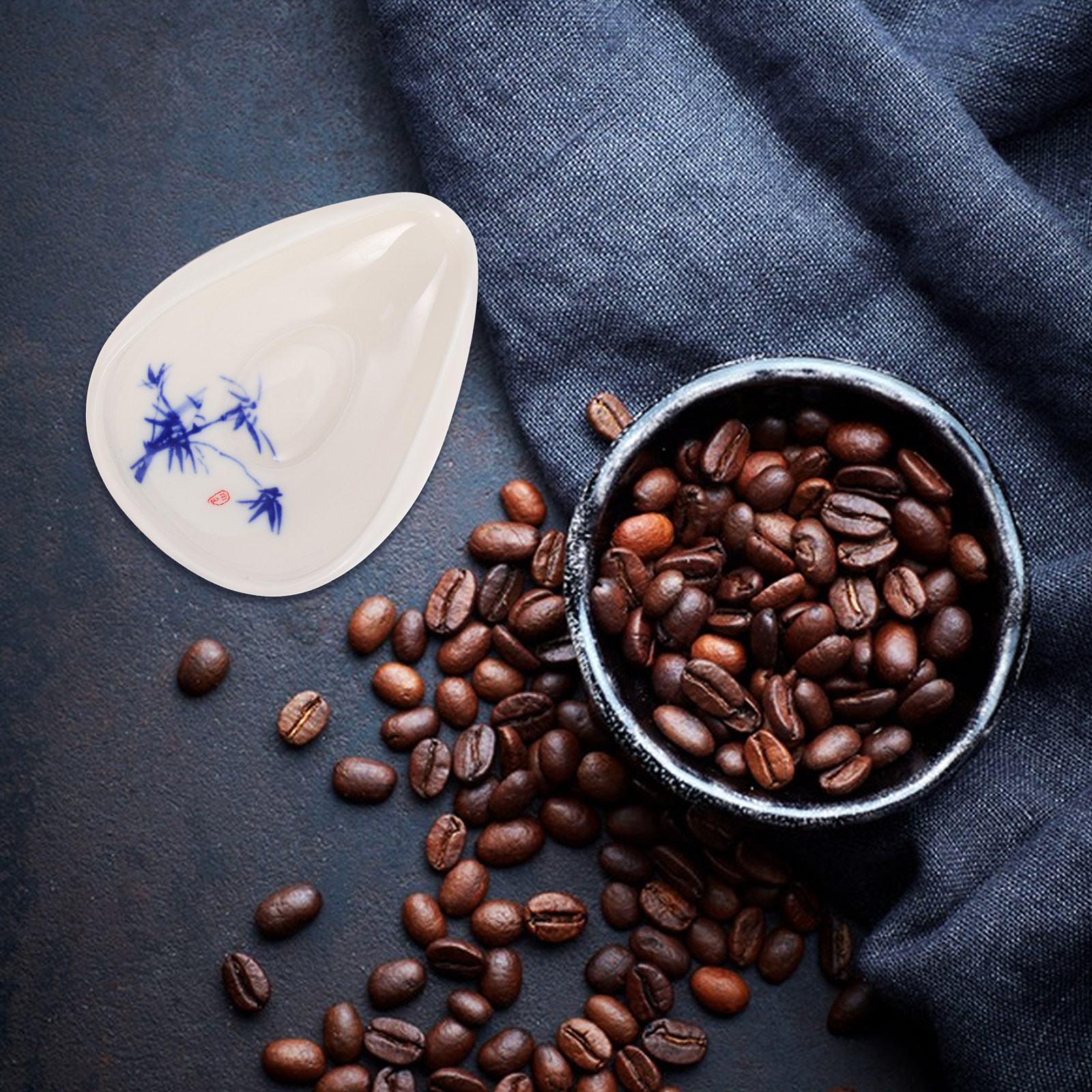 Solid Ceramic Coffee Bean Meas - Tea Coffee Utensils 评论和价格