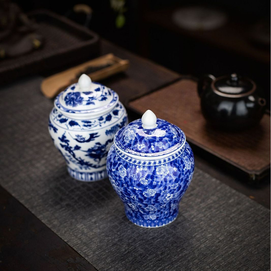 Blue and White Porcelain Tea C - Coffee Tea Drawer Organizer 评论和价格