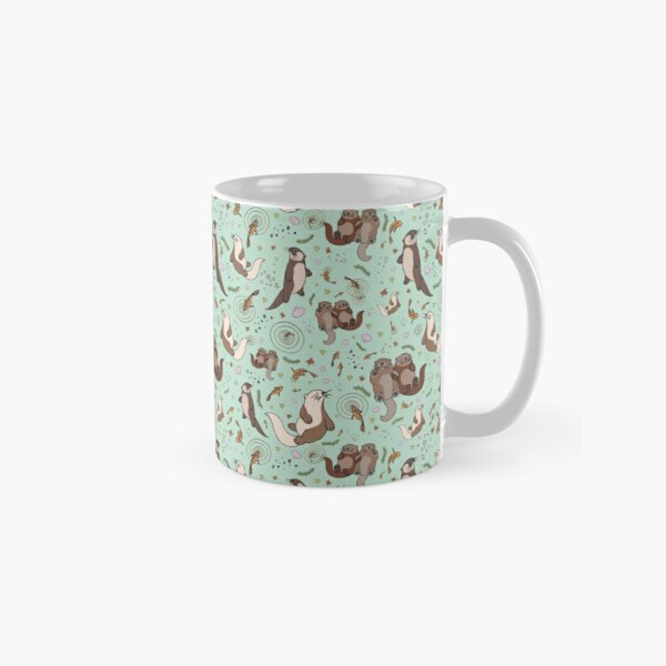 Otters In Blue Classic  Mug Cu - Coffee Tea Picture 评论和价格