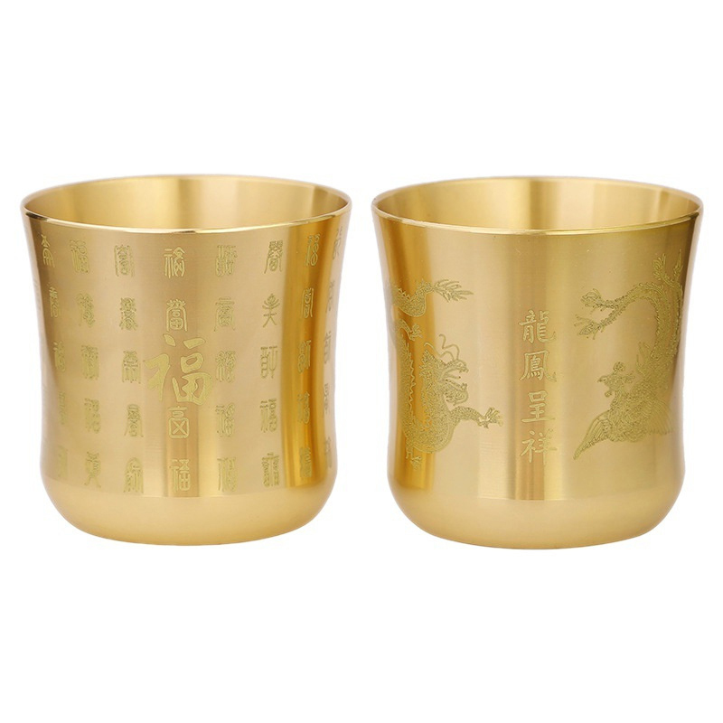 Antique Brass Tea Cup Mug Home - Coffee Tea In Chinese 评论和价格