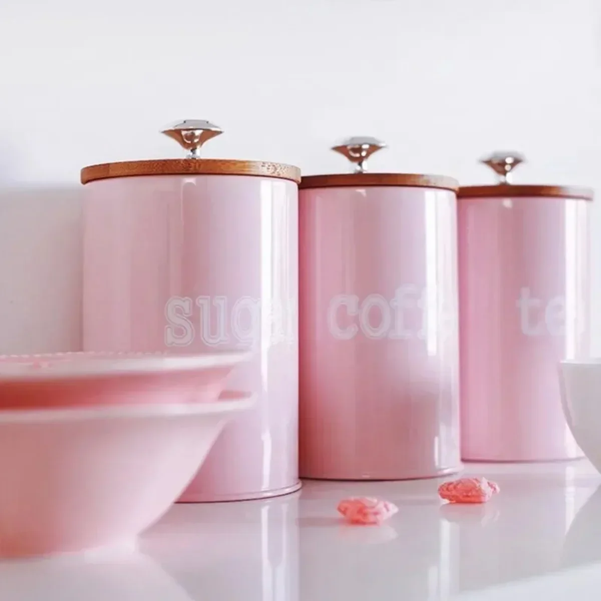 3Pcs/Set Tea Coffee Sugar Stor - Coffee Tea Jar Set 评论和价格