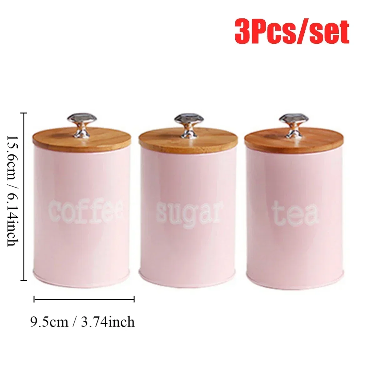 3Pcs/Set Tea Coffee Sugar Stor - Coffee Tea Jar Set 评论和价格