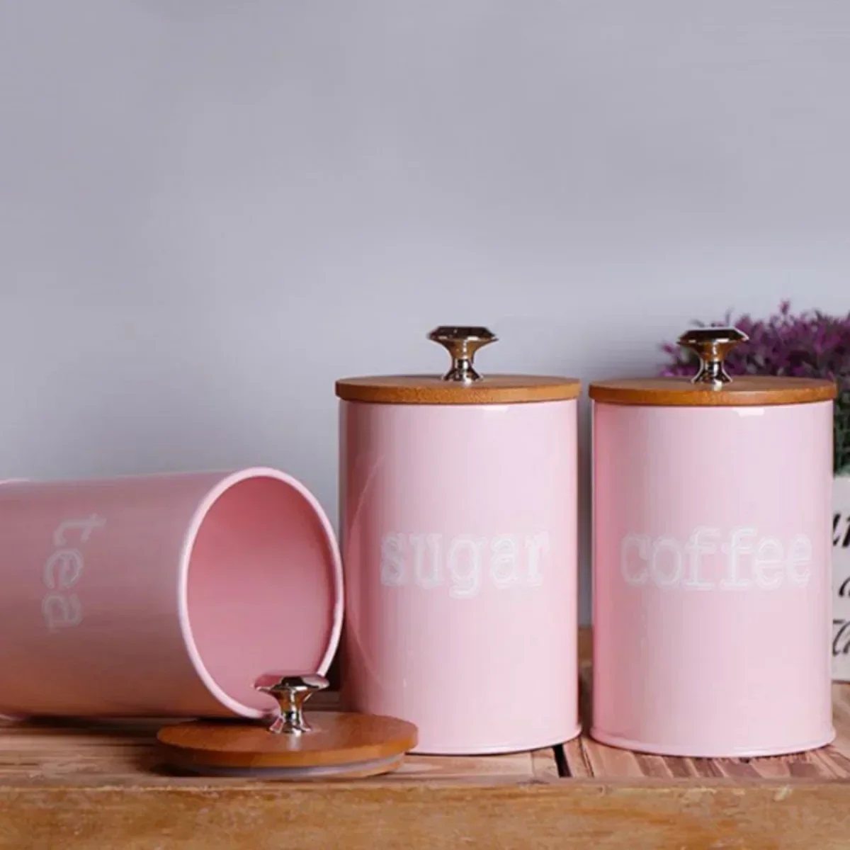 3Pcs/Set Tea Coffee Sugar Stor - Coffee Tea Jar Set 评论和价格