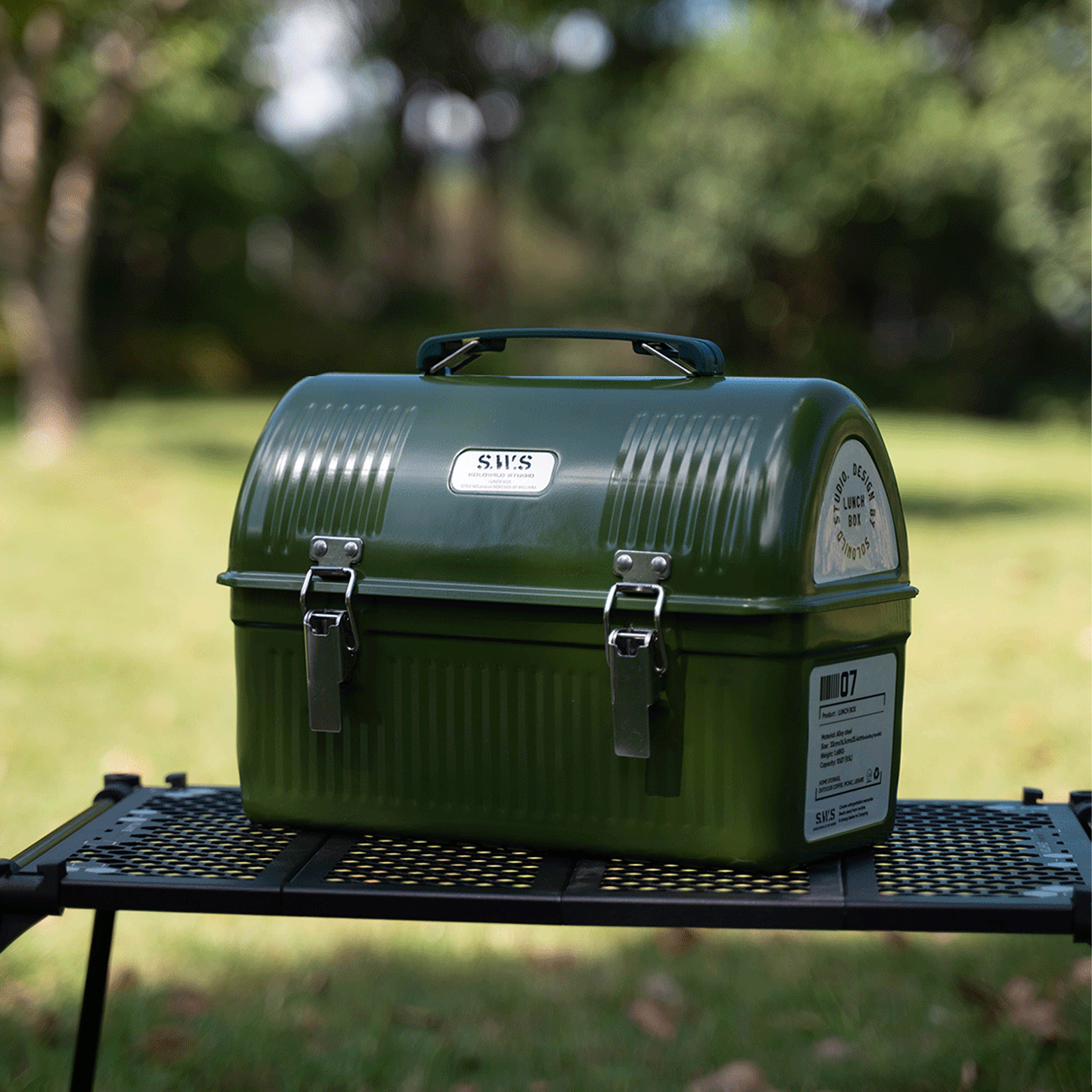 9.5L Vintage Metal Lunch Box w - Coffee Tea Drawer Organizer 评论和价格
